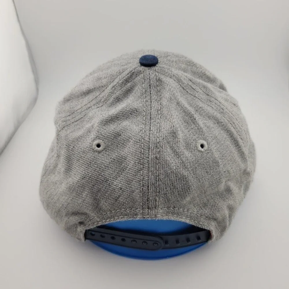 Levis Hat Cap Snap Back Gray Blue Embroidered Wool Cotton Mens Modern Streetwear
